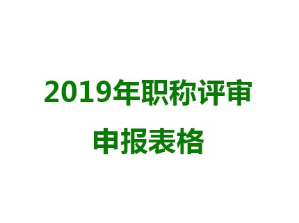 2018年职称评审申报表格