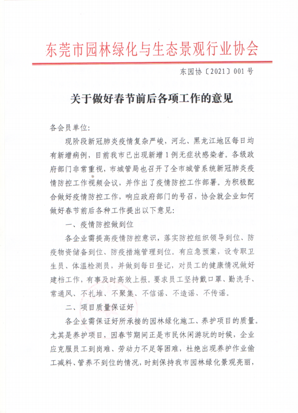 关于做好春节前后各项工作的意见